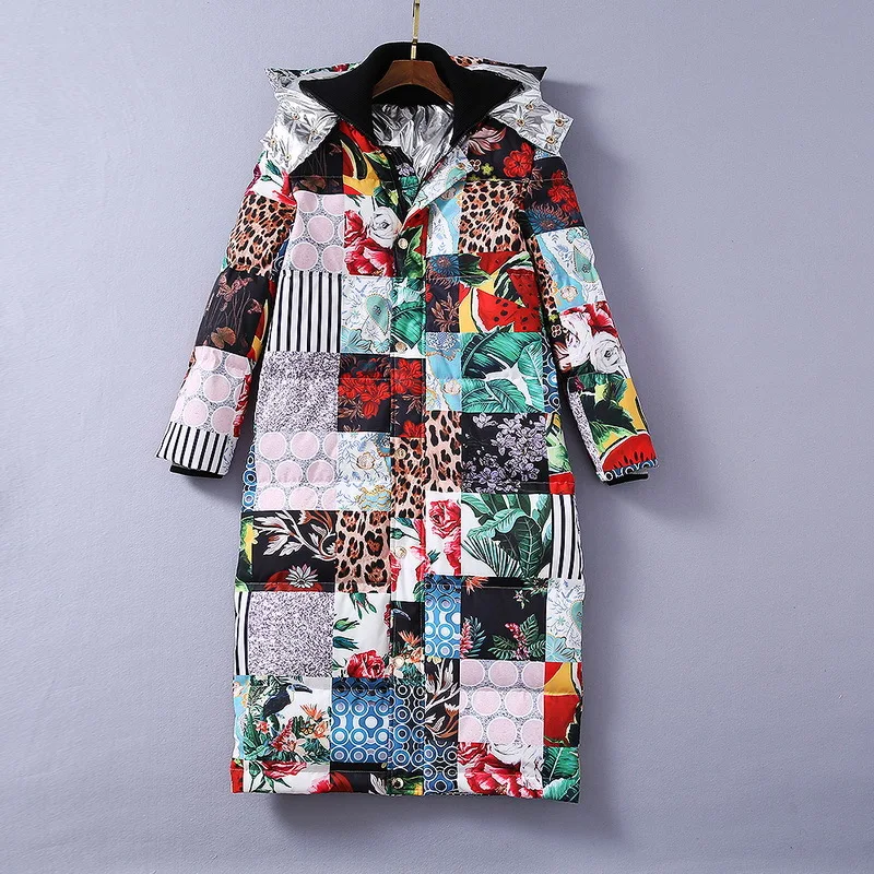 European and American women's wear 2020 winter new style Long-sleeved hooded flower print Fashion warm down jacket
European and American women's wear 2020 winter new style Long-sleeved hooded flower print Fashion warm down jacket