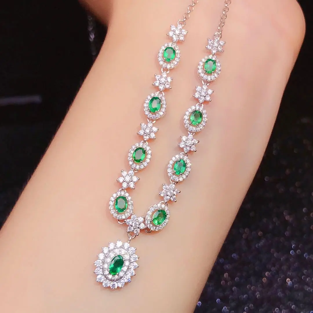 Temperament Luxury Pendants Necklace for Women 925 Silver Cute/Romantic Wedding Green Fine Jewelry Sterling Silver Gifts
Temperament Luxury Pendants Necklace for Women 925 Silver Cute/Romantic Wedding Green Fine Jewelry Sterling Silver Gifts