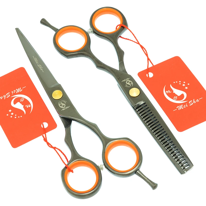 

Набор парикмахерских ножниц Meisha 5,5 дюйма для стрижки и филировки, профессиональные ножницы для парикмахерской, инструменты для стрижки A0028A