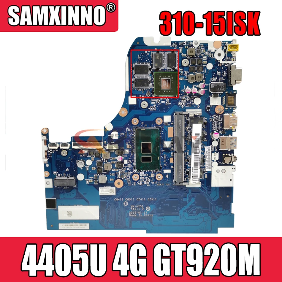 NM-A751 материнская плата для ноутбука Lenovo 310-15ISK 510-15ISK SR2EX CPU 4405U 4G RAM GT920M 100% тест в целости и сохранности
NM-A751 материнская плата для ноутбука Lenovo 310-15ISK 510-15ISK SR2EX CPU 4405U 4G RAM GT920M 100% тест в целости и сохранности