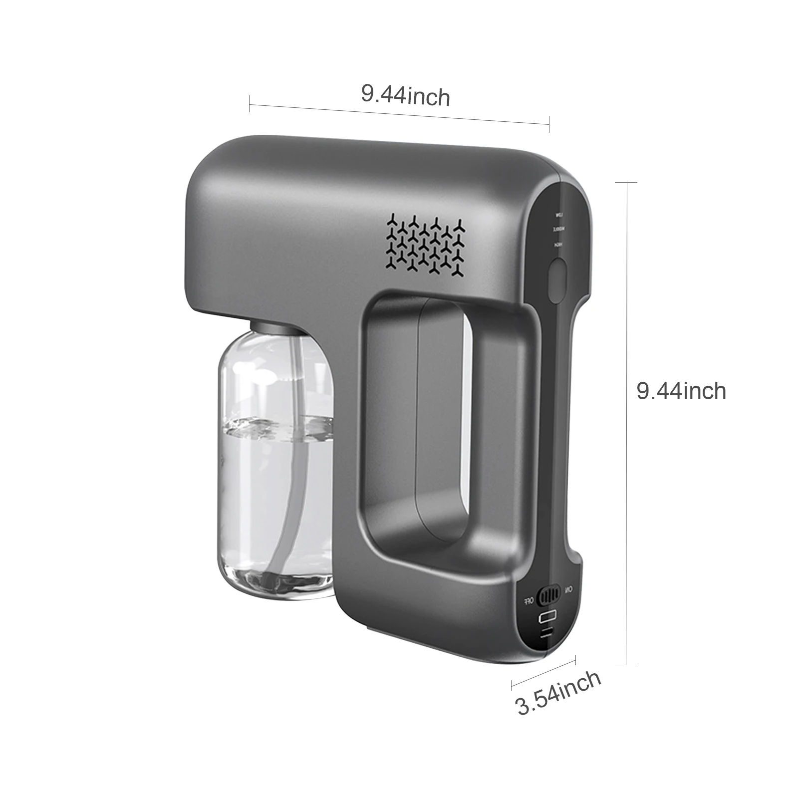 450mL Cordless Nano Disinfection Fogger Rechargeable Atomizer Portable Nano Spray Gun Adjustable Electric Sprayer for Garden
450mL Cordless Nano Disinfection Fogger Rechargeable Atomizer Portable Nano Spray Gun Adjustable Electric Sprayer for Garden