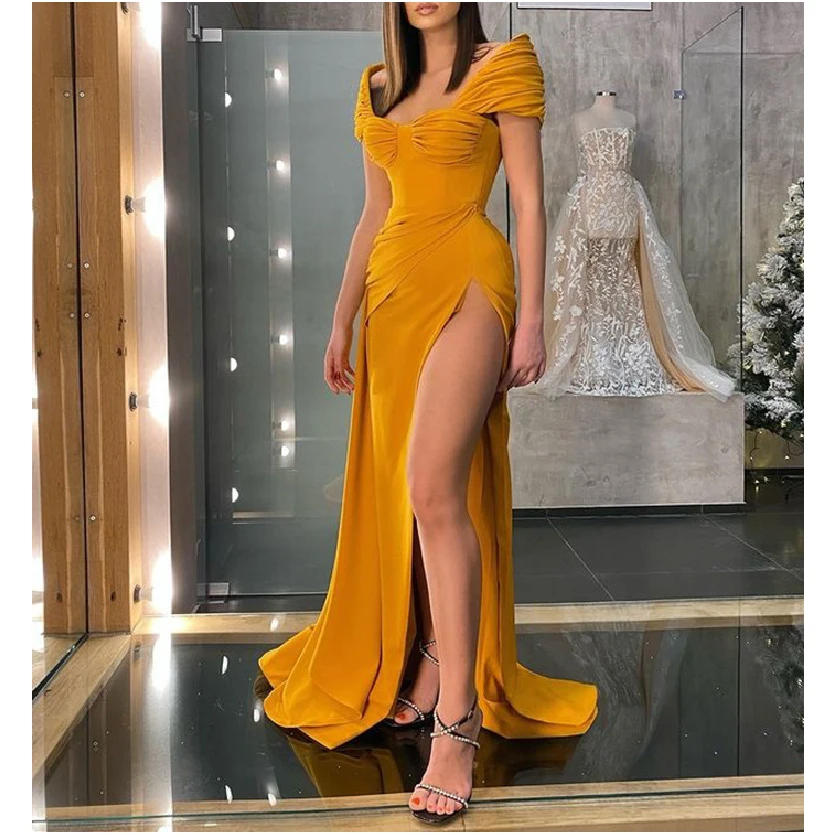 2021 Summer New Ladies Dress Casual Brand Temperament Sexy One-Word Neck Slit Gown Suitable for Formal Partie
2021 Summer New Ladies Dress Casual Brand Temperament Sexy One-Word Neck Slit Gown Suitable for Formal Partie