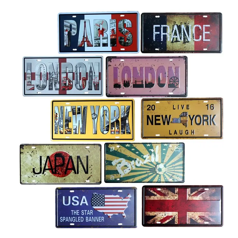 United States Japan Canada National Flag Vintage License Plates Metal Signs Wall Decoration Bar Pub Club Decorative15x30cm
United States Japan Canada National Flag Vintage License Plates Metal Signs Wall Decoration Bar Pub Club Decorative15x30cm