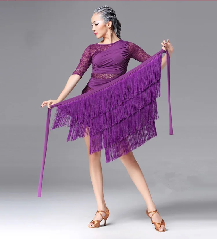 Женская юбка для латинских танцев тренировочная одежда бальных ча танго сальсы