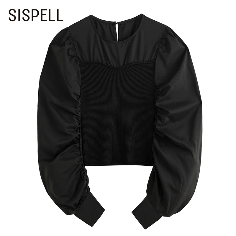 SISPELL Patchwork Colorblock Sweatshirt For Female O Neck Puff Long Sleeve High Waist Slimming Women's Casual Sweatshirt New
SISPELL Patchwork Colorblock Sweatshirt For Female O Neck Puff Long Sleeve High Waist Slimming Women's Casual Sweatshirt New