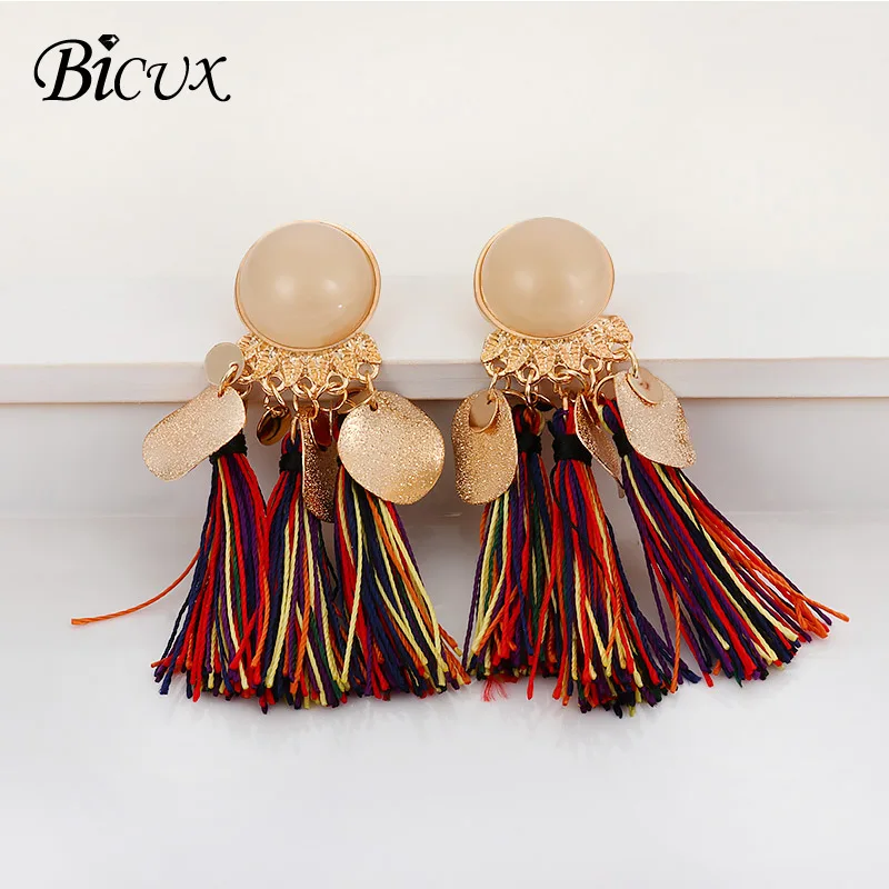 BICUX 2019 Ethnic Bohemia Women Dangle Drop Earrings Summer Round Tassel Earrings for Women Fashion Jewelry Pendientes oorbellen
BICUX 2019 Ethnic Bohemia Women Dangle Drop Earrings Summer Round Tassel Earrings for Women Fashion Jewelry Pendientes oorbellen