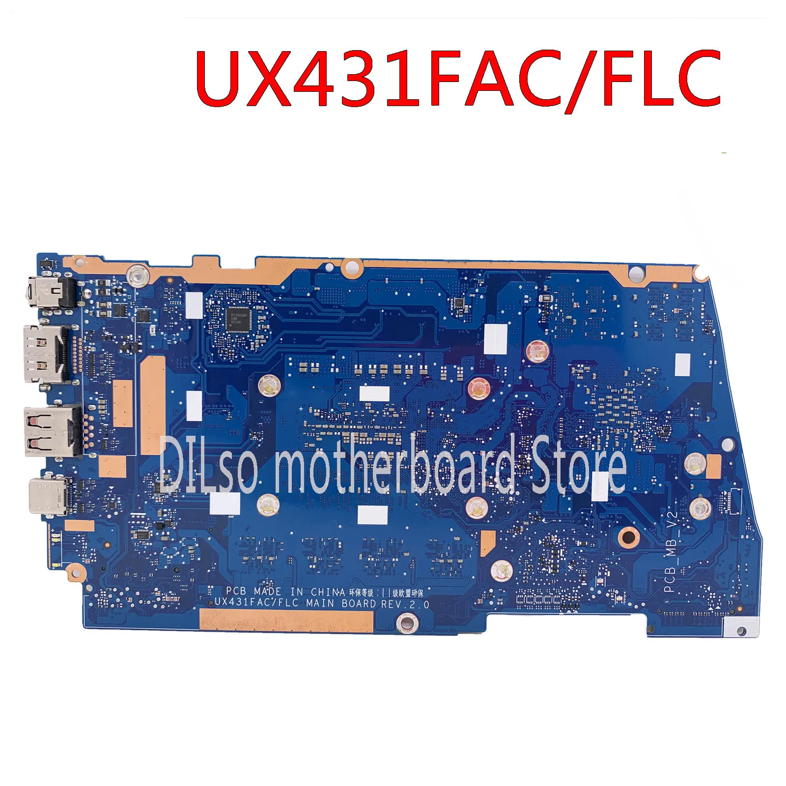 KEFU UX431FAC/FLC Motherboard For ASUS ZenBook UX431FA UX431FN UX431F X431FA Laptop Motherboard I7-10510U 8GB MX150-4G Test
KEFU UX431FAC/FLC Motherboard For ASUS ZenBook UX431FA UX431FN UX431F X431FA Laptop Motherboard I7-10510U 8GB MX150-4G Test