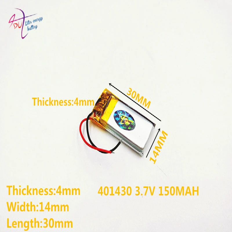 Liter energy battery lithium polymer battery 401430 041430 3.7V 150mAH 351530 401530 Bluetooth cell batteries selling MP3 MP4
Liter energy battery lithium polymer battery 401430 041430 3.7V 150mAH 351530 401530 Bluetooth cell batteries selling MP3 MP4