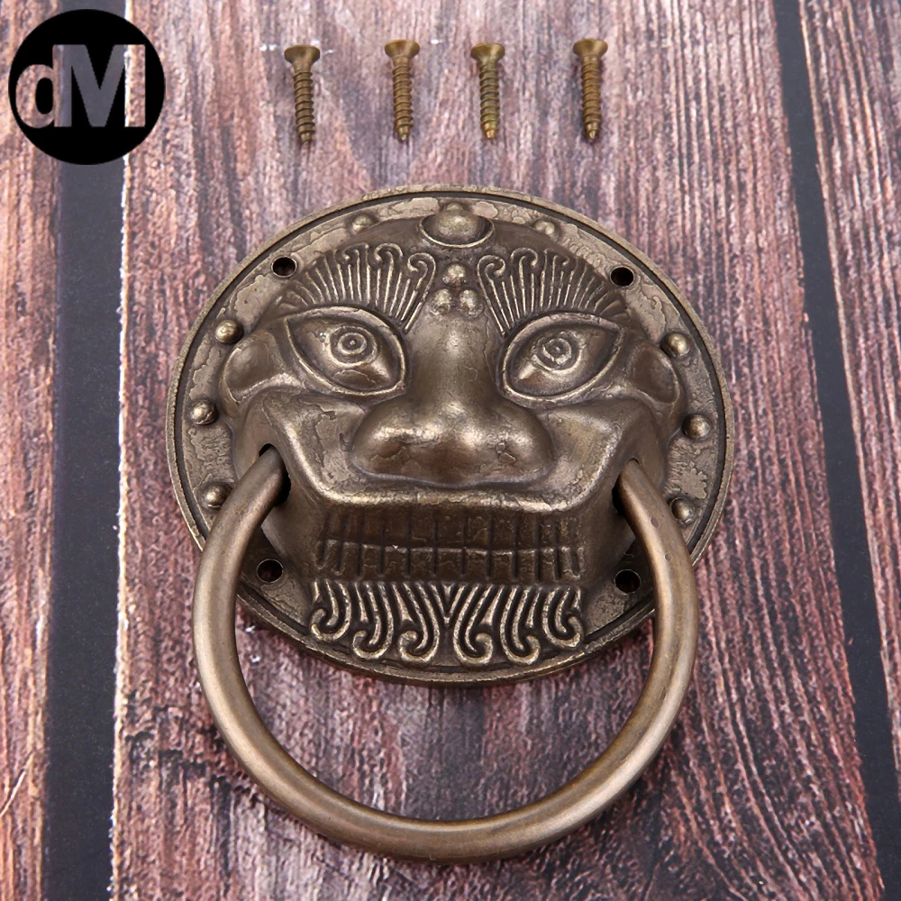 DM 2-6pcs/Set Chinese Antique Door Knocker Gate Ring Lion Head Pure Copper Handle Animal Heads Door Handle Drawer Cabinet Pulls
DM 2-6pcs/Set Chinese Antique Door Knocker Gate Ring Lion Head Pure Copper Handle Animal Heads Door Handle Drawer Cabinet Pulls