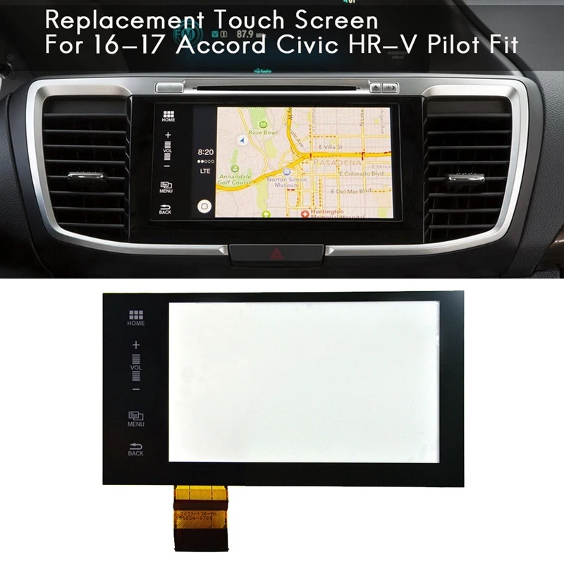 Replacement Factory Touch-Screen Panel Glass Digitizer for 2016 2017 Honda Accord Civic HR-V Pilot Fit Navigation Radio
Replacement Factory Touch-Screen Panel Glass Digitizer for 2016 2017 Honda Accord Civic HR-V Pilot Fit Navigation Radio