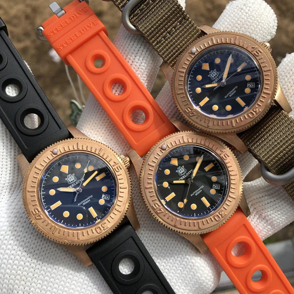 STEELDIVE SD1952S Bronze Bezel CUSN8 Bronze Case NH35 Automatic Movement 300M Super Luminous Waterproof Men's Dive Watches
STEELDIVE SD1952S Bronze Bezel CUSN8 Bronze Case NH35 Automatic Movement 300M Super Luminous Waterproof Men's Dive Watches