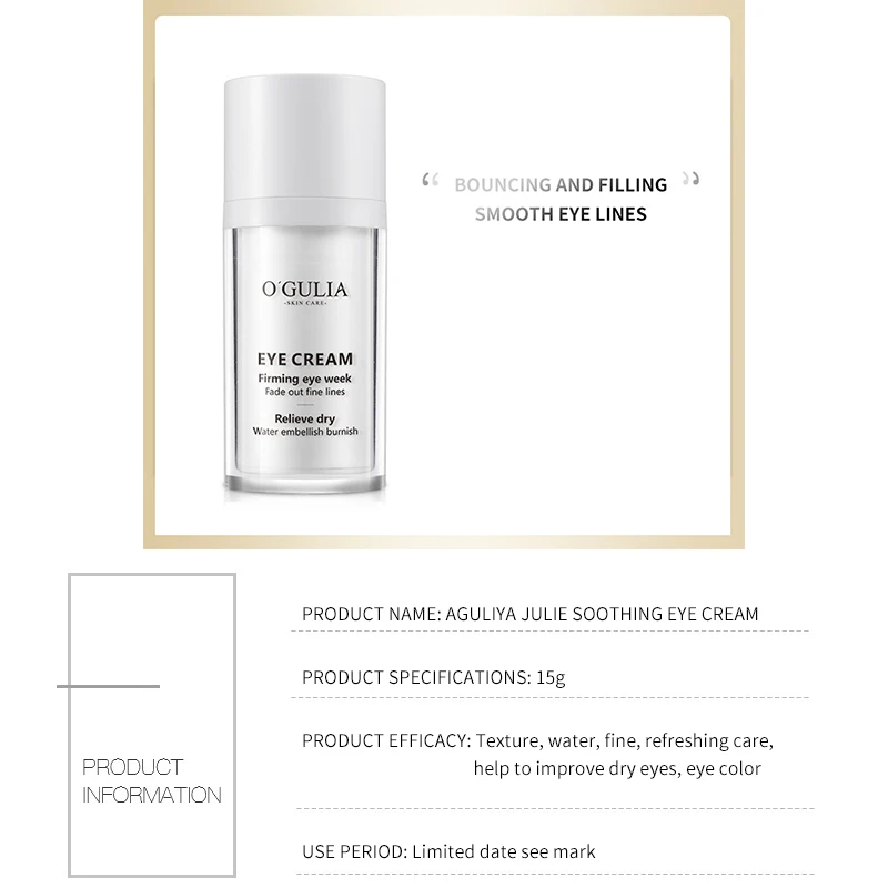 Anti-puffiness Eye Cream Long-lasting Moisturizing Nourishing Skin Smooth Fine Lines Dark Circles Eye Repair Cream
Anti-puffiness Eye Cream Long-lasting Moisturizing Nourishing Skin Smooth Fine Lines Dark Circles Eye Repair Cream