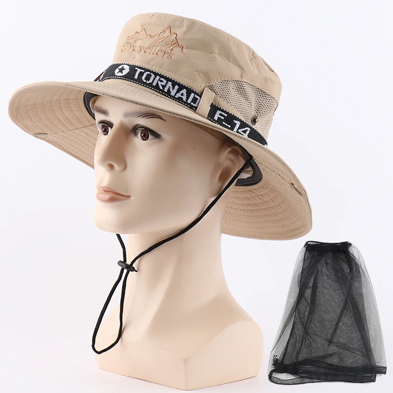 Шляпа от солнца UPF 50 + осенняя мужская женская рыболовная шляпа Boonie длинная