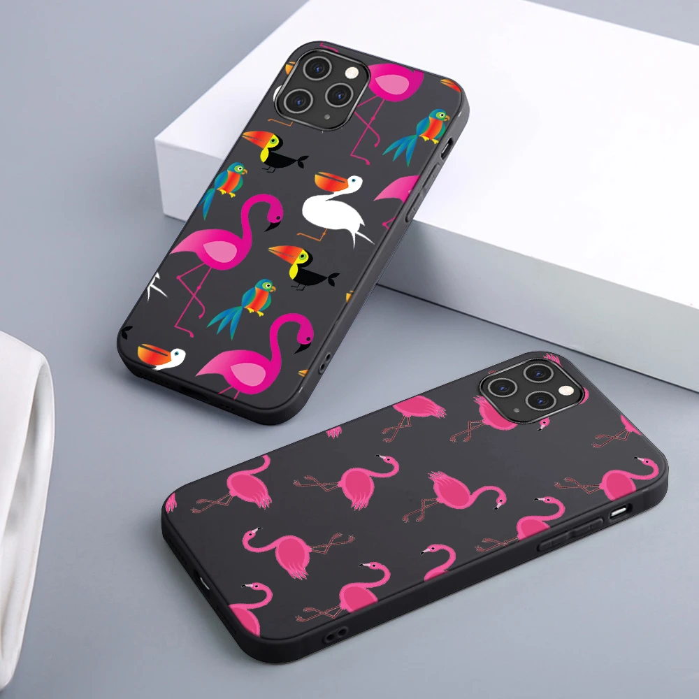 Flamingo Case For iPhone 12 11 Pro Max Mini Back for iPhone X XR XS MAX 7 8 6 6S Plus 5S SE 2020 Soft TPU black Phone Funda Capa
Flamingo Case For iPhone 12 11 Pro Max Mini Back for iPhone X XR XS MAX 7 8 6 6S Plus 5S SE 2020 Soft TPU black Phone Funda Capa