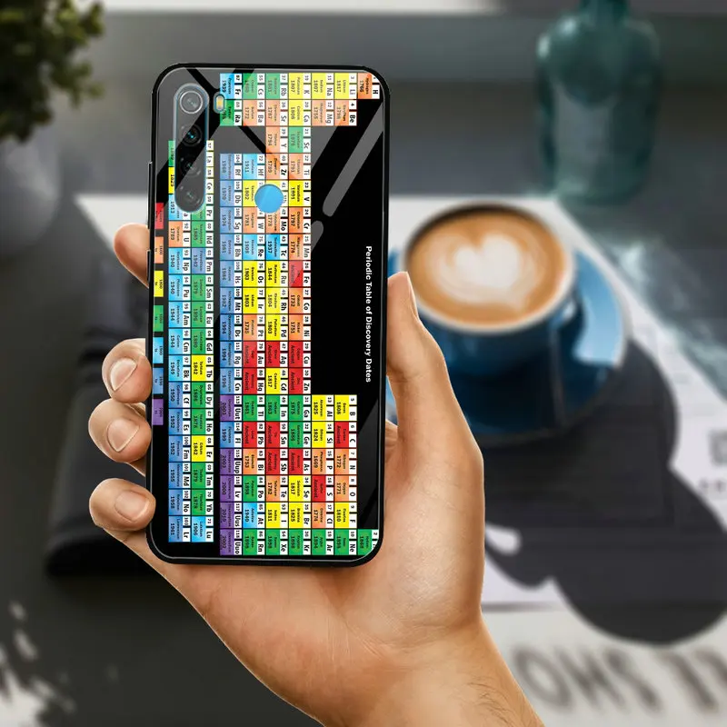 Химический колледж периодические столы чехол из закаленного стекла для Xiaomi Redmi