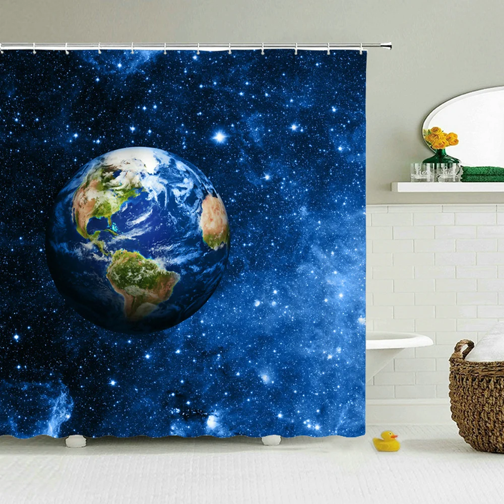 Space Scenery Shower Curtain Earth Moon Planet Night Starry Sky Landscape Bathroom Decor Bath Waterproof Fabric Hooks Curtains
Space Scenery Shower Curtain Earth Moon Planet Night Starry Sky Landscape Bathroom Decor Bath Waterproof Fabric Hooks Curtains