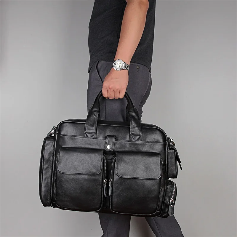 soft leather men's work bag men's work bag men's Black Shoulder Bag men's bag A4 file bag
soft leather men's work bag men's work bag men's Black Shoulder Bag men's bag A4 file bag