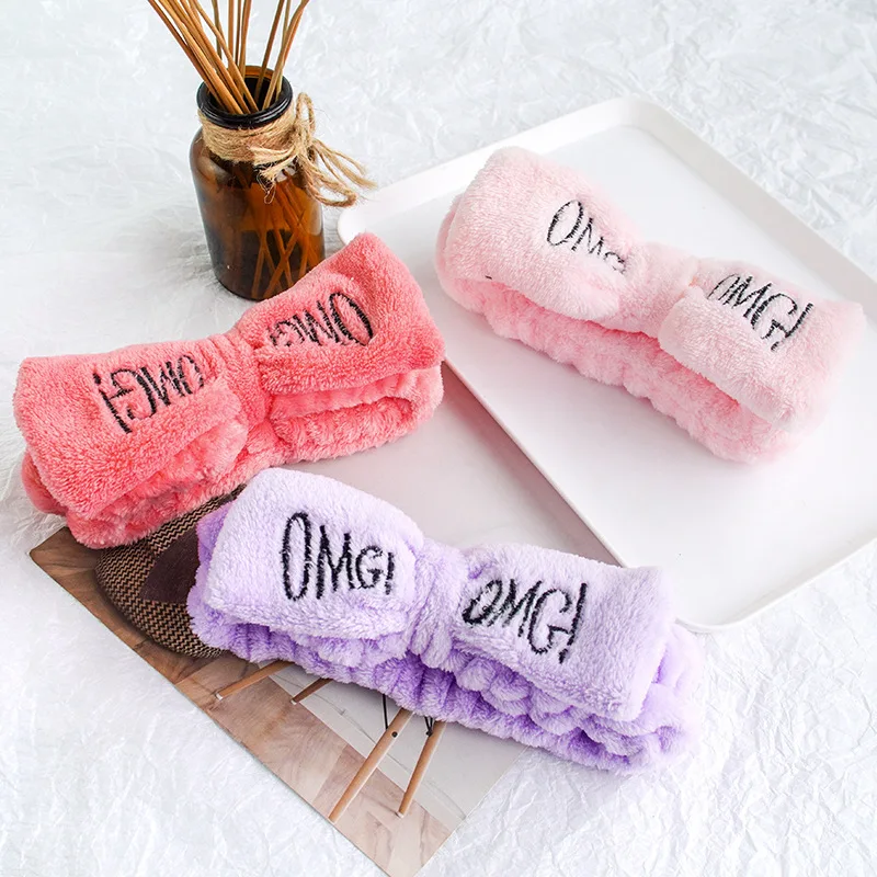 Girls Headband Head Wear Hair Turban OMG Letter Coral Fleece Bow Hairbands for Women Face Washing Hair Accessories
Girls Headband Head Wear Hair Turban OMG Letter Coral Fleece Bow Hairbands for Women Face Washing Hair Accessories