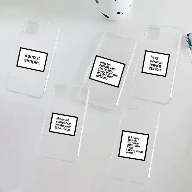 Positive Good Vibe Happy Trust Phone Case Clear Transparent for iPhone 11 12 13 mini pro XS MAX 8 7 6 6S Plus X 5S SE XR 2020
Positive Good Vibe Happy Trust Phone Case Clear Transparent for iPhone 11 12 13 mini pro XS MAX 8 7 6 6S Plus X 5S SE XR 2020