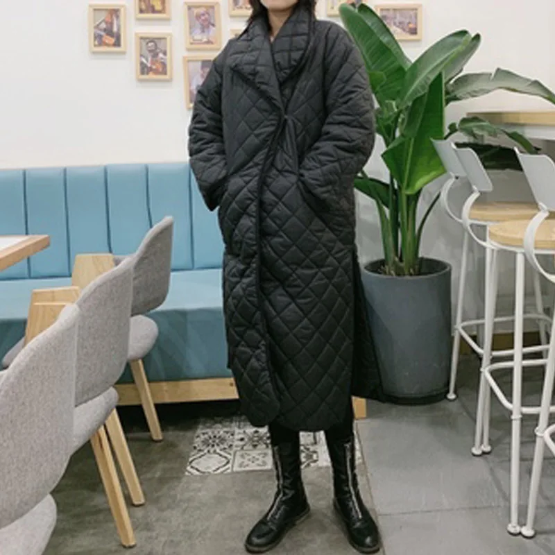 Women Trench Hot Selling Fashion Simple Argyle Long Jacket Pocket Bag Quilted Bread Female Clothing
Women Trench Hot Selling Fashion Simple Argyle Long Jacket Pocket Bag Quilted Bread Female Clothing