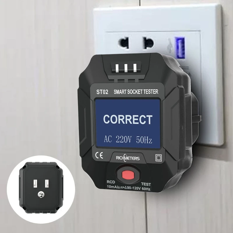 Led Tester Smart Socket Tester With Voltage/Frequency Display ,110V-250V Receptacle Tester, Automatic Electric Circuit Detector
Led Tester Smart Socket Tester With Voltage/Frequency Display ,110V-250V Receptacle Tester, Automatic Electric Circuit Detector