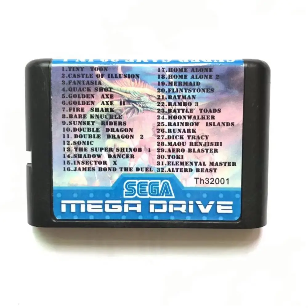 32 In 1 Game cartridge With Double Dragon 1 2 Toki Golden Axe 1 2 Shadow Dancer for 16 bit sega Megadrive Genesis Game Player
32 In 1 Game cartridge With Double Dragon 1 2 Toki Golden Axe 1 2 Shadow Dancer for 16 bit sega Megadrive Genesis Game Player