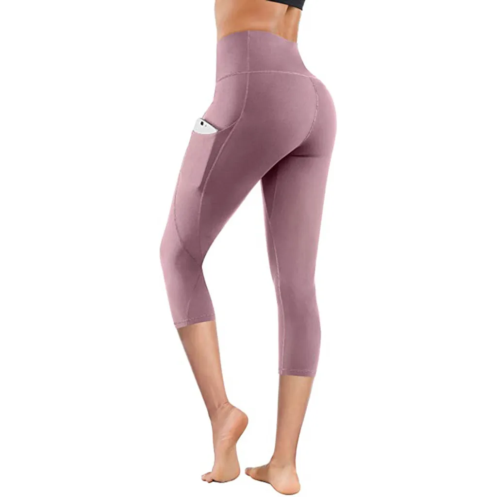 Women's Seamless Yoga Pants Summer fashion Solid color High Waist Elastic quick-drying Pocket Capris Cropped Pants Yoga Pants
Women's Seamless Yoga Pants Summer fashion Solid color High Waist Elastic quick-drying Pocket Capris Cropped Pants Yoga Pants