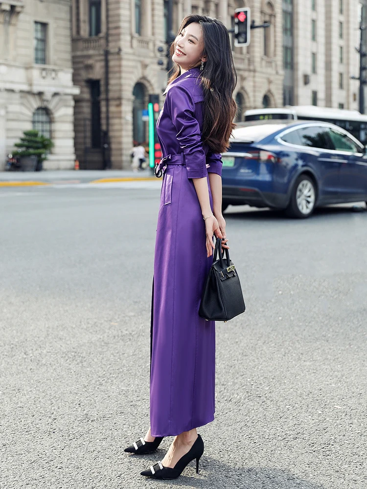 Purple Trench Coat Women 2020 New Spring Autumn Turn Down Collar Ultra Long Zipper Windbreaker Overcoat Long-sleeved Outwear
Purple Trench Coat Women 2020 New Spring Autumn Turn Down Collar Ultra Long Zipper Windbreaker Overcoat Long-sleeved Outwear