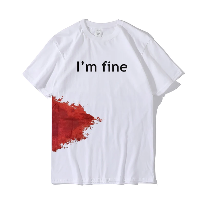 Забавный семейный костюм на Хэллоуин DIY Футболка I'm Fine Graphic Новинка саркастический фильм на Хэллоуин искусство зомби подарки для фанатов
Забавный семейный костюм на Хэллоуин DIY Футболка I'm Fine Graphic Новинка саркастический фильм на Хэллоуин искусство зомби подарки для фанатов