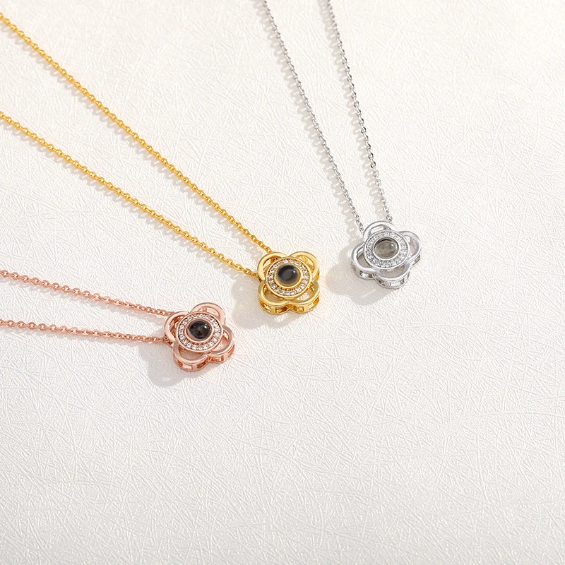 Geometric Flower Pendant Necklace 100 I Love You Language Projection Valentine's Day Surprise Gift for Babygirl Woman Jewelry
Geometric Flower Pendant Necklace 100 I Love You Language Projection Valentine's Day Surprise Gift for Babygirl Woman Jewelry