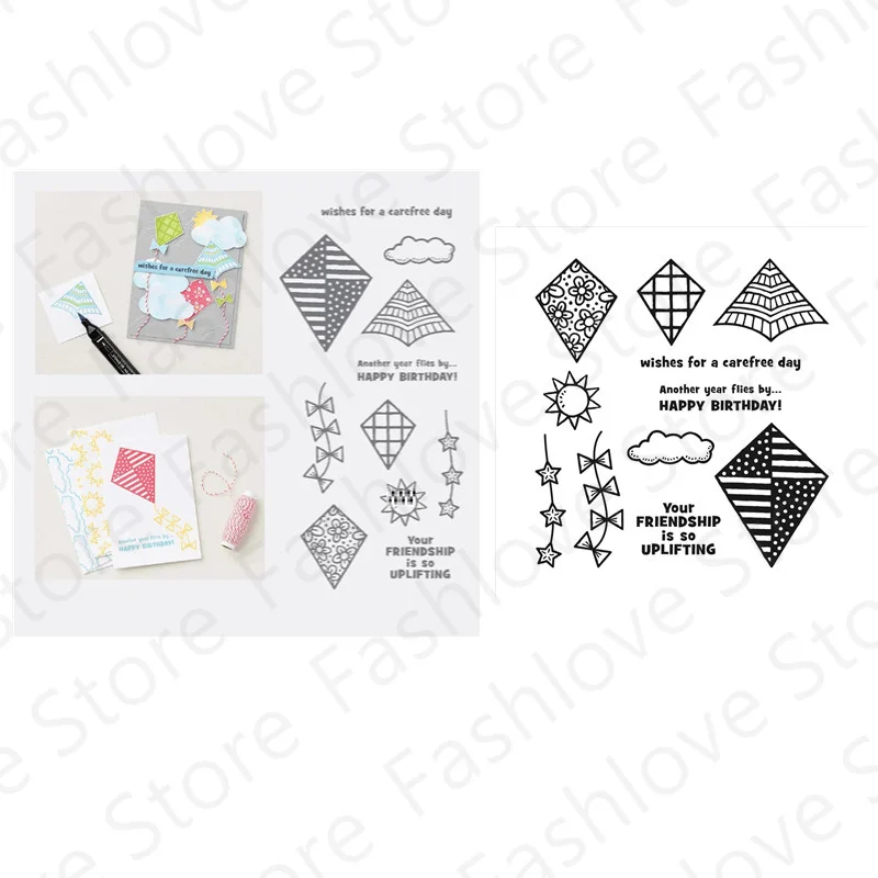 Kite Delight Metal Cutting Dies And Clear Stamps For DIY Scrapbooking Card Album Photo Making Crafts Stencil 2022 New Arrival
Kite Delight Metal Cutting Dies And Clear Stamps For DIY Scrapbooking Card Album Photo Making Crafts Stencil 2022 New Arrival