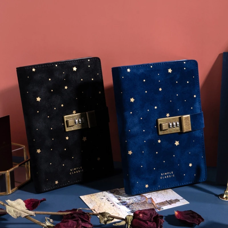 B6 Suede Travel Notebook with Combination Lock Password Star Agenda Diary Journal Notepad Business Stationery
B6 Suede Travel Notebook with Combination Lock Password Star Agenda Diary Journal Notepad Business Stationery