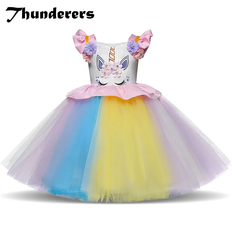 Thunderers Fashion Girl Wedding Dresses Short Sleeve Magical Unicorn Pattern Colorful Kids Party Dresses Toddler Outfits 18M-7Y
Thunderers Fashion Girl Wedding Dresses Short Sleeve Magical Unicorn Pattern Colorful Kids Party Dresses Toddler Outfits 18M-7Y