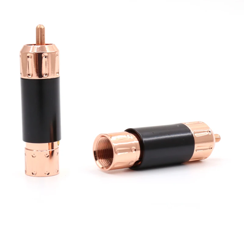 

4pcs hi-end Red Copper Plated Solder plug,RCA Connector Plug ,Phono HIFI for interconnect cable