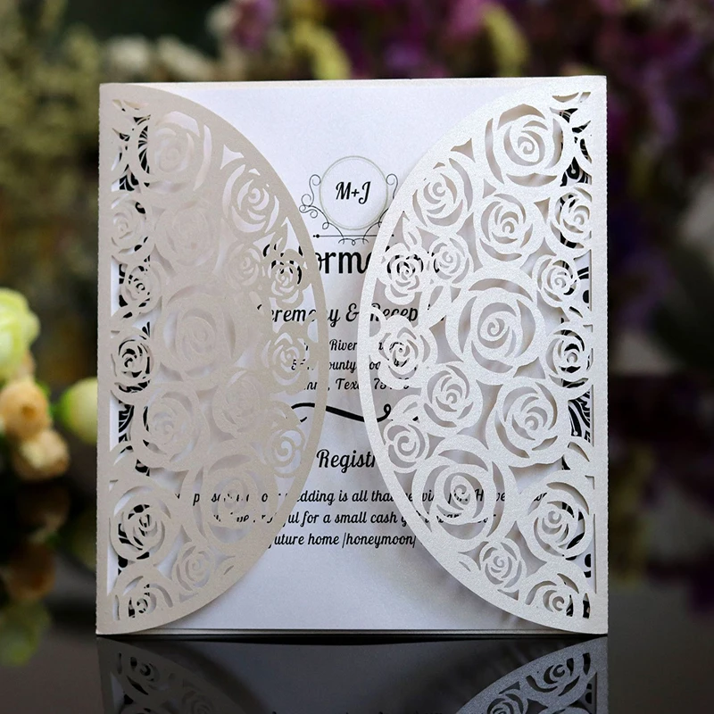 Laser Cut Wedding Invitations Cards for Bridal Shower Mariage Engagement Birthday Invite Thank You Card
Laser Cut Wedding Invitations Cards for Bridal Shower Mariage Engagement Birthday Invite Thank You Card