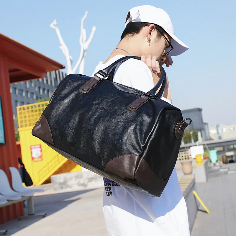 PUOU Men Duffle Bag Travel Bags Hand Luggage Luxury Designer Travel Bag Men Pu Leather Handbags Large Cross Body Bag Totes
PUOU Men Duffle Bag Travel Bags Hand Luggage Luxury Designer Travel Bag Men Pu Leather Handbags Large Cross Body Bag Totes