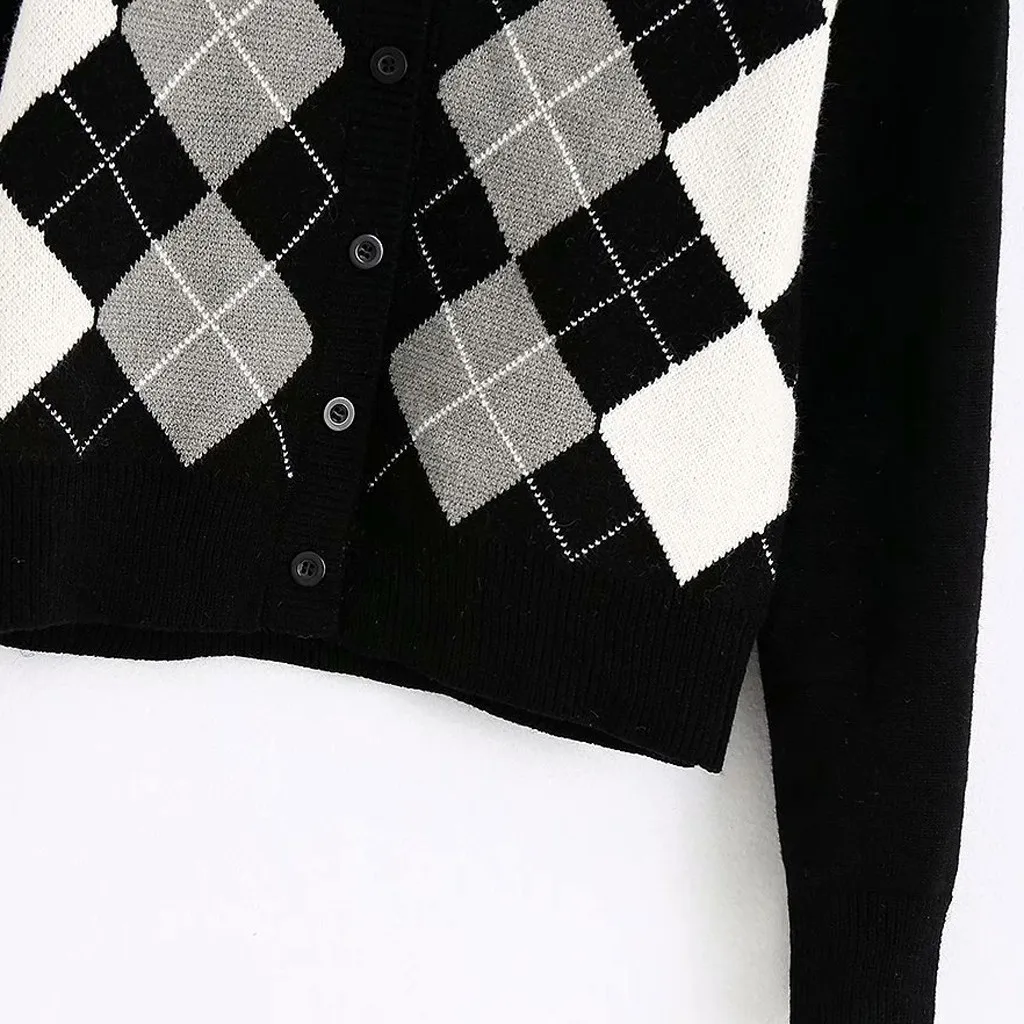 Womail women's cardigans 2020 New-coming Autumn Winter Plaid Printed Women's sweaters V neck Button Cardigan women Streetwear
Womail women's cardigans 2020 New-coming Autumn Winter Plaid Printed Women's sweaters V neck Button Cardigan women Streetwear