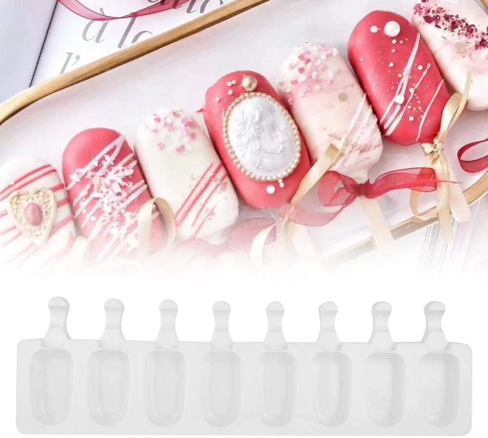 Silicone Ice Cream Mold DIY Homemade Popsicle Moulds Freezer 8 Cell Ellipse Ice Cube Tray Popsicle Barrel Makers Baking Tools
Silicone Ice Cream Mold DIY Homemade Popsicle Moulds Freezer 8 Cell Ellipse Ice Cube Tray Popsicle Barrel Makers Baking Tools