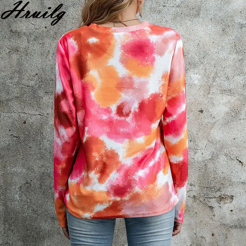 Woman Tshirts Tie Dye Print Casual Loose Tops for Women Fashion Long Sleeve O Neck Ladies T Shirt Plus Size T-shirty Damskie
Woman Tshirts Tie Dye Print Casual Loose Tops for Women Fashion Long Sleeve O Neck Ladies T Shirt Plus Size T-shirty Damskie