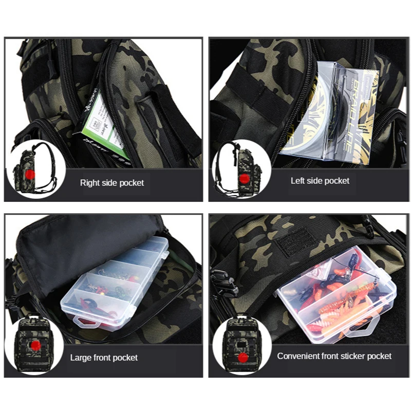 Dual-use Fishing Gear Lure Bag Waterproof Fishing Bag Outdoor Trekking Camouflage Messenger Bag Fishing Tackle Pole Backpack
Dual-use Fishing Gear Lure Bag Waterproof Fishing Bag Outdoor Trekking Camouflage Messenger Bag Fishing Tackle Pole Backpack