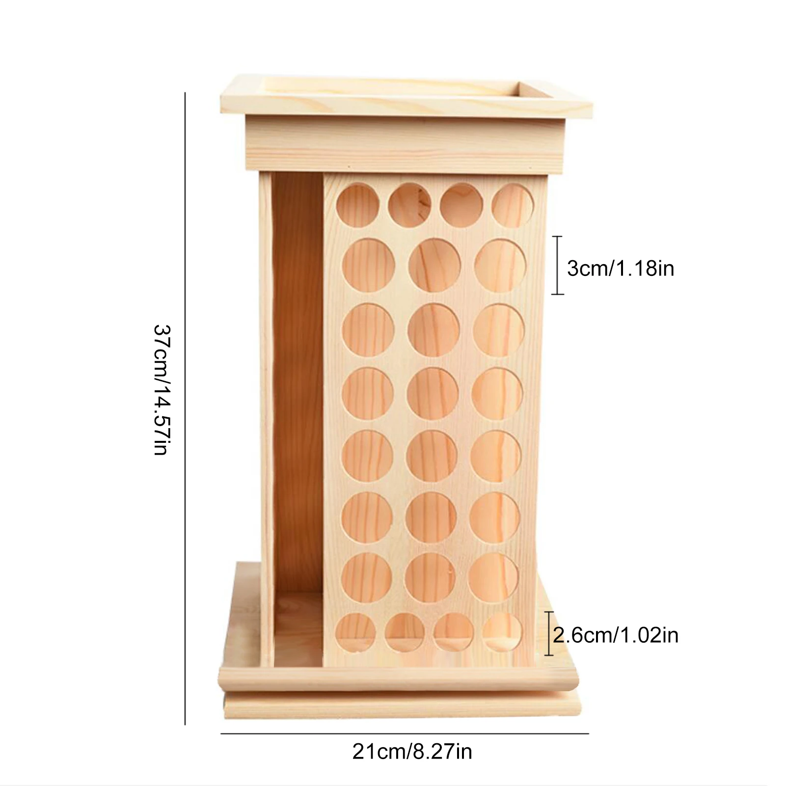 Essential Oil Display Rack 104 Grids Rotatable Base Wooden Storage Rack Organizer For 5ml/10ml/15ml/20ml Essential Oil Bottle
Essential Oil Display Rack 104 Grids Rotatable Base Wooden Storage Rack Organizer For 5ml/10ml/15ml/20ml Essential Oil Bottle