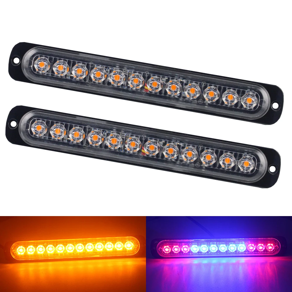 2pcs 12 LED Strobe Lights Emergency Orange Flashing Light Beacon Yellow Amber Warning Light 12V 24V Stroboscopes For Auto DRL
2pcs 12 LED Strobe Lights Emergency Orange Flashing Light Beacon Yellow Amber Warning Light 12V 24V Stroboscopes For Auto DRL