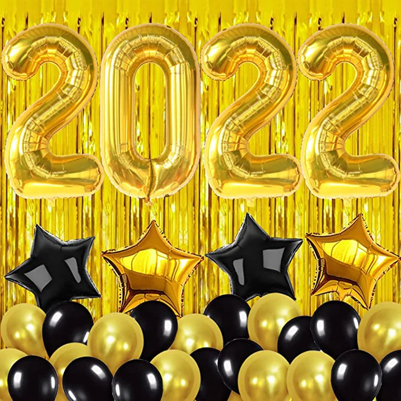 32inch 2022 Balloon Set 12inch Black Gold Latex Balloons Star Globos Happy New Year Party Decoration 2022
32inch 2022 Balloon Set 12inch Black Gold Latex Balloons Star Globos Happy New Year Party Decoration 2022
