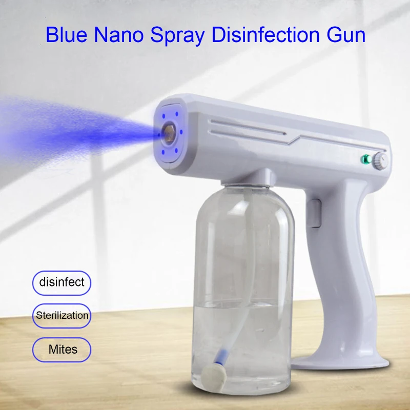 

Upgraded PC Nozzle Anti-clogging Sprayer Gun 800ML Blu-ray Nano Steam Disinfection Sprayer Sterilization Health Safety Atomizer