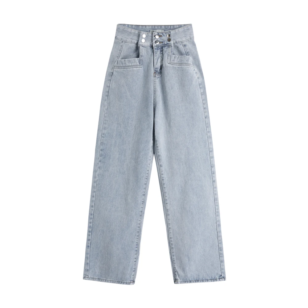 Real shot high waist drape denim wide leg pants women loose straight mopping the floor autumn and winter dad 2019 new
Real shot high waist drape denim wide leg pants women loose straight mopping the floor autumn and winter dad 2019 new