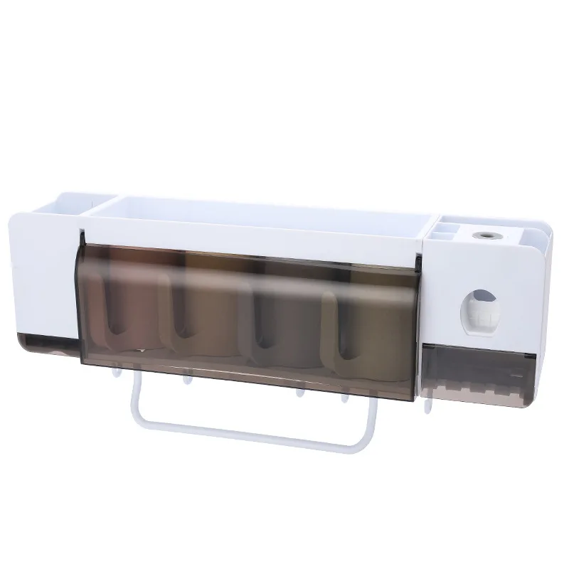 Wall Mount Toothbrush Holder With Cup Automatic Toothpaste Dispenser Toiletries Dust-proof Storage Rack Bathroom Accessories Set
Wall Mount Toothbrush Holder With Cup Automatic Toothpaste Dispenser Toiletries Dust-proof Storage Rack Bathroom Accessories Set