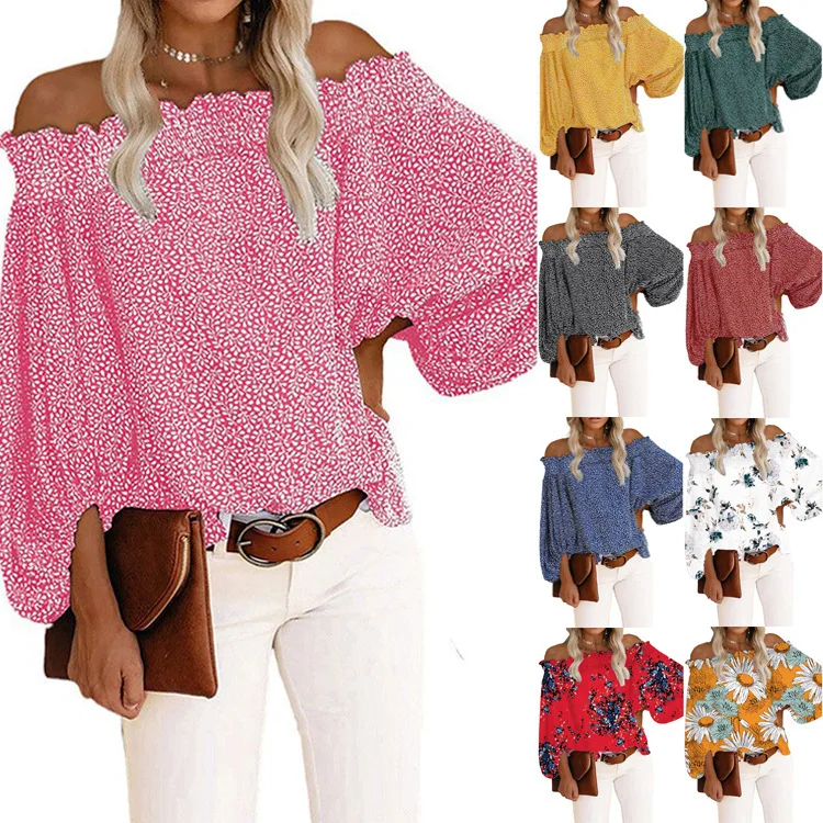 Autumn Sexy Slash Off-shoulder Chiffon Shirt Long Sleeve 2021 Streetwear Urban Casual Lantern Sleeve Loose Top Women's Clothing
Autumn Sexy Slash Off-shoulder Chiffon Shirt Long Sleeve 2021 Streetwear Urban Casual Lantern Sleeve Loose Top Women's Clothing
