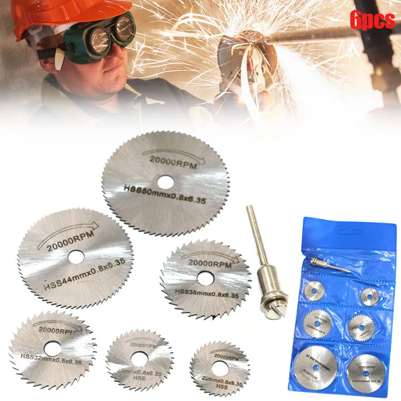 Disc Drill Blades and Mandrel Set 6pcs High Speed Steel Circular Saw Blades 1pcs 3.2mm Mandrel MJJ88
Disc Drill Blades and Mandrel Set 6pcs High Speed Steel Circular Saw Blades 1pcs 3.2mm Mandrel MJJ88
