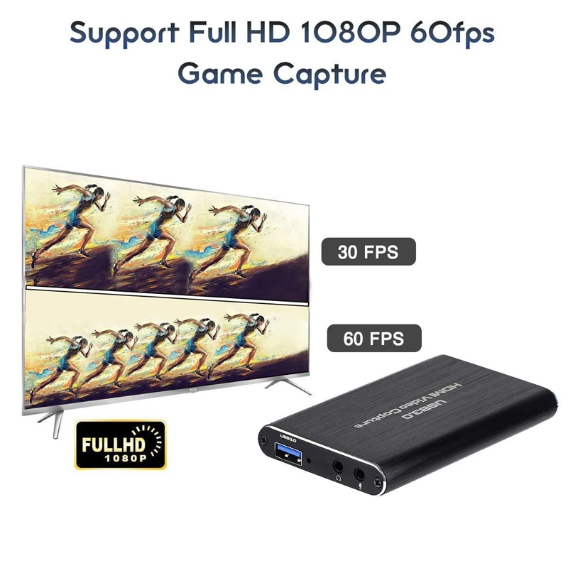USB 3.0 1080P HD Video Capture HDMI Game Capture Card Suitable for Game Live Broadcasts Video Recording
USB 3.0 1080P HD Video Capture HDMI Game Capture Card Suitable for Game Live Broadcasts Video Recording