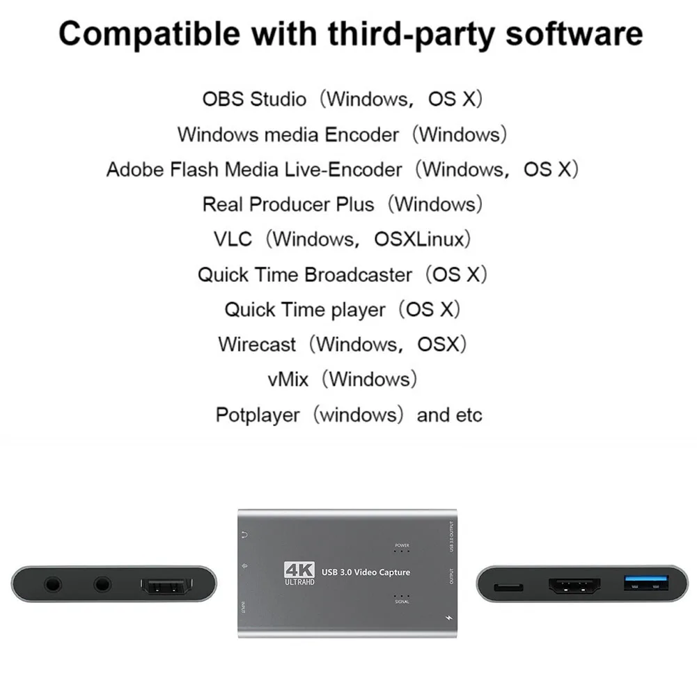Computer Live Streaming Conference Recorder Grabber Broadcast 4K 1080P 60Hz Plug And Play Game Video Card USB 3.0
Computer Live Streaming Conference Recorder Grabber Broadcast 4K 1080P 60Hz Plug And Play Game Video Card USB 3.0